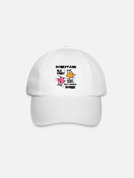 Geschenk Rente Pension Mann Frau Rentner - Baseballkappe - Weiß/Weiß