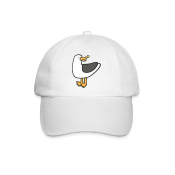 Gierige Möwe - Baseballkappe - Weiß/Weiß - Vorne