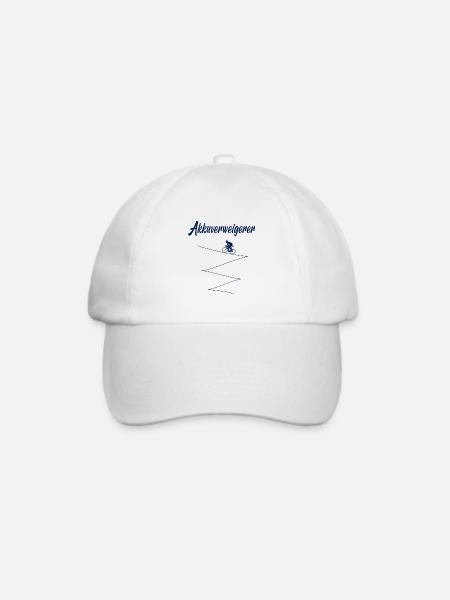Akkuverweigerer Rennrad - Baseballkappe - Weiß/Weiß