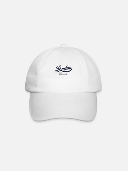 Retro England Stadt - Vintage London - Baseballkappe - Weiß/Weiß