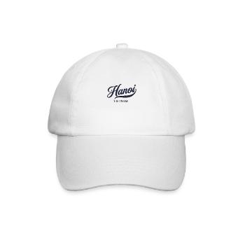Retro Vietnam Stadt - Vintage Hanoi - Baseballkappe - Weiß/Weiß - Vorne