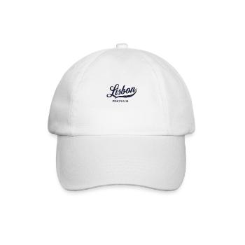 Retro Portugal Stadt - Vintage Lisbon - Baseballkappe - Weiß/Weiß - Vorne