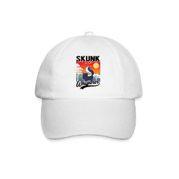 Stinktier Flüsterer Skunk Whisperer - Baseballkappe - Weiß/Weiß - Vorne