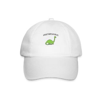 Vegetarier Dinosaurier - Baseballkappe - Weiß/Weiß - Vorne