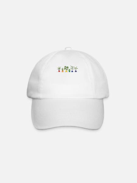 LGBTQ Plant Rainbow - Baseballkappe - Weiß/Weiß