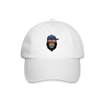 Affe - Baseballkappe - Weiß/Weiß - Vorne