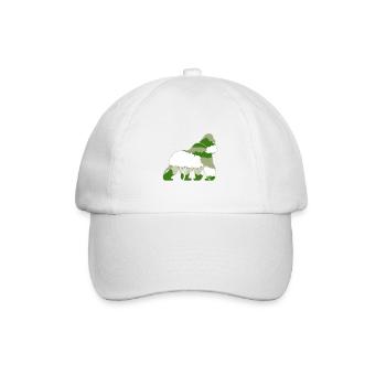 Affe - Baseballkappe - Weiß/Weiß - Vorne