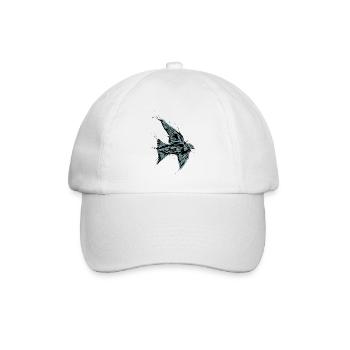 Vogel Schwalbe - Baseballkappe - Weiß/Weiß - Vorne