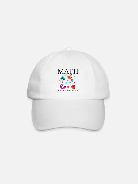 Math Keeps You In Shape - Baseballkappe - Weiß/Weiß
