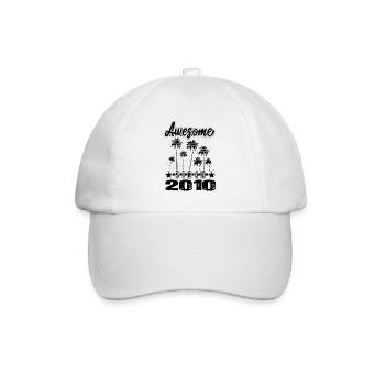 Awesome Since 2010 - Baseballkappe - Weiß/Weiß - Vorne