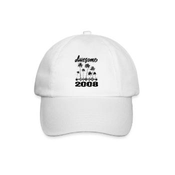 Awesome Since 2008 - Baseballkappe - Weiß/Weiß - Vorne