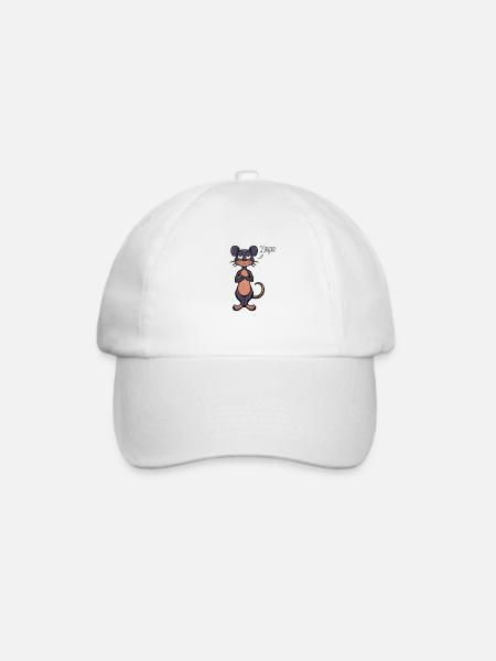 Maus Neinsager - Nope - Baseballkappe - Weiß/Weiß