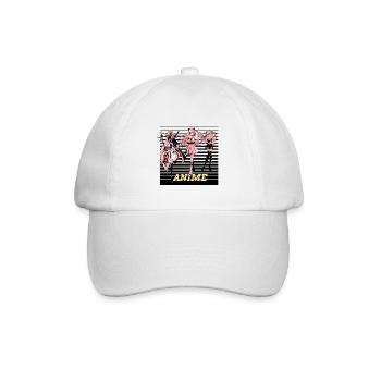 Anime - Baseballkappe - Weiß/Weiß - Vorne