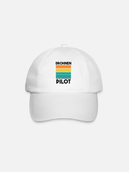 Drohnenpilot Spruch - Baseballkappe - Weiß/Weiß