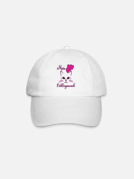 Mein Lieblingsmensch - Katzen - Baseballkappe - Weiß/Weiß