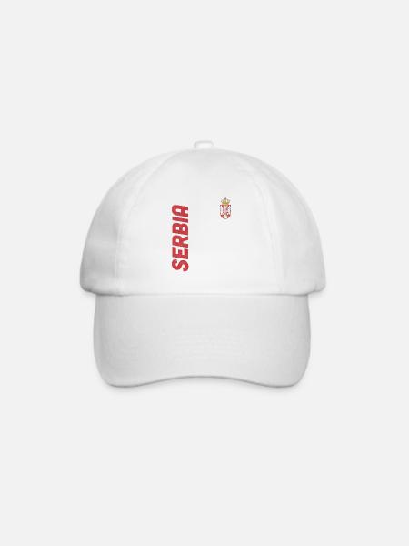 Serbien Serbische Flagge Srbija Serben Geschenk - Baseballkappe - Weiß/Weiß