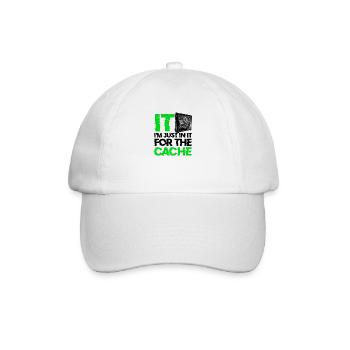 IT Ich bin nur drin für den Cache - Datenbank - Baseballkappe - Weiß/Weiß - Vorne