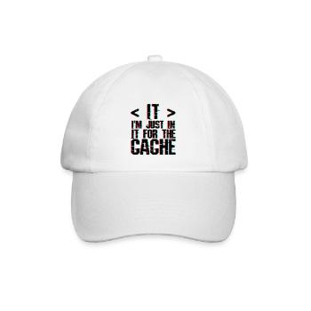 I'm Just In It For The Cache 3 - Baseballkappe - Weiß/Weiß - Vorne