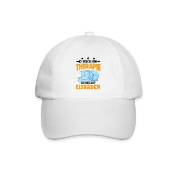 Eisbad Therapie Eisbaden Winterbad Eisschwimmen - Baseballkappe - Weiß/Weiß - Vorne