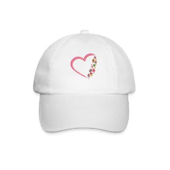 Ice Cream Heart Cone Popsicle - Baseballkappe - Weiß/Weiß - Vorne