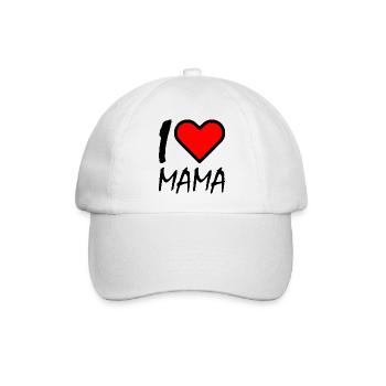 I love mama - Baseballkappe - Weiß/Weiß - Vorne