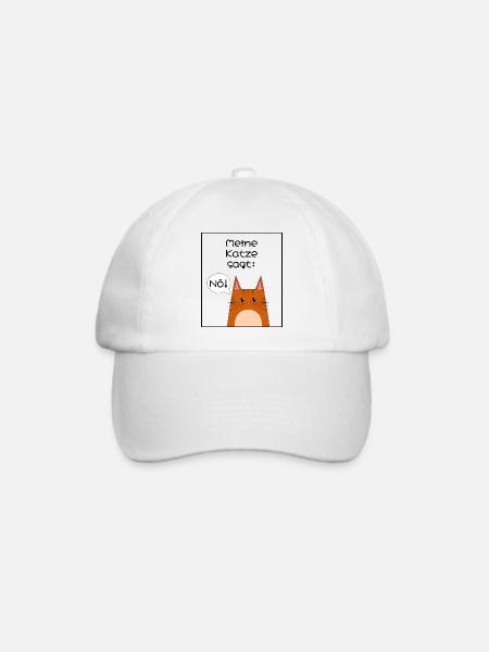 Meine Katze sagt: Nö! - Baseballkappe - Weiß/Weiß