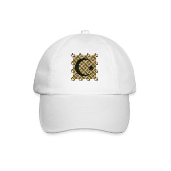 Islam Symbol Hemd, Muslim Praying Geschenk Vintage - Baseballkappe - Weiß/Weiß - Vorne