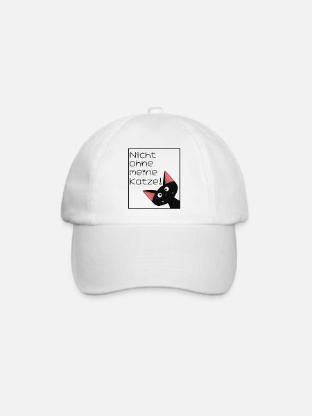 Nicht ohne meine Katze - Baseballkappe - Weiß/Weiß