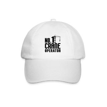 Kranführer Bauarbeiter Bau Beruf Geschenkidee - Baseballkappe - Weiß/Weiß - Vorne