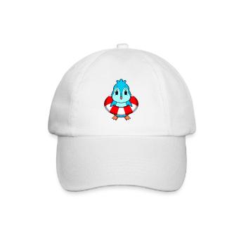 Pinguin Schwimmen Rettungsring - Baseballkappe - Weiß/Weiß - Vorne