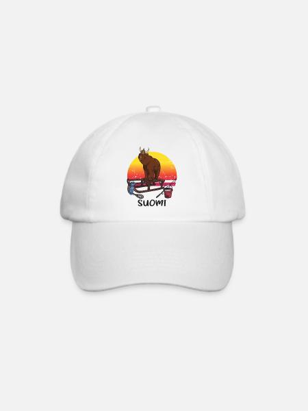Finnland - Baseballkappe - Weiß/Weiß