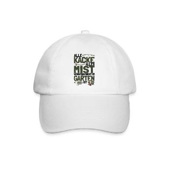 Alles Kacke Alles Mist Gärtner Geschenk - Baseballkappe - Weiß/Weiß - Vorne