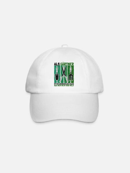 Als Gärtner Ist Man Geiler Gärtner Geschenk - Baseballkappe - Weiß/Weiß