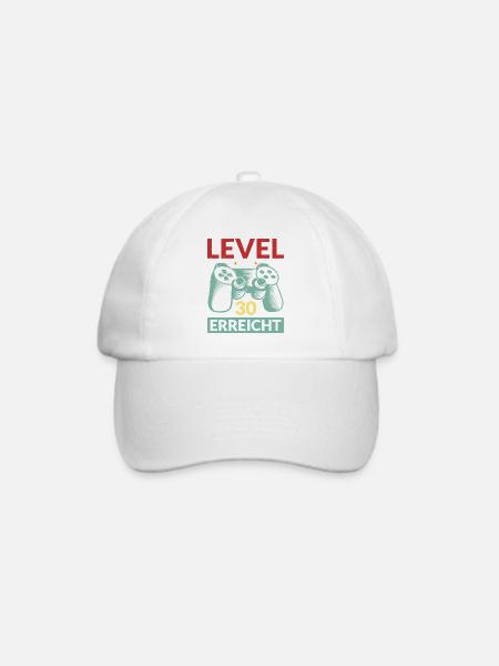 Level 30 Erreicht Gamer - Baseballkappe - Weiß/Weiß