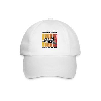 Modellbahn Zug Lokomotiven Geschenk - Baseballkappe - Weiß/Weiß - Vorne