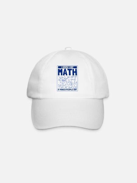 Mathe Mathematik Wissenschaft Mathe Geschenk - Baseballkappe - Weiß/Weiß