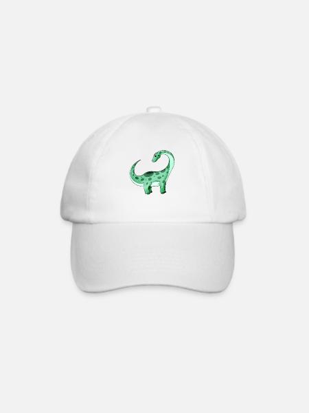 Dinosaurier - Baseballkappe - Weiß/Weiß
