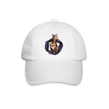 Kaninchen - Baseballkappe - Weiß/Weiß - Vorne