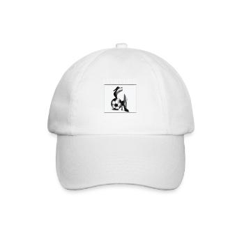 Fussballerin Fussballspielerin Frauenfussball - Baseballkappe - Weiß/Weiß - Vorne