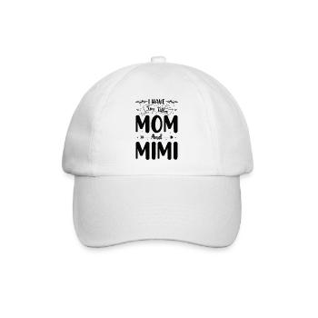 Ich habe zwei Titel Mom und Mimi Mother - Baseballkappe - Weiß/Weiß - Vorne
