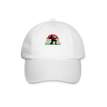Retro Vintage American Football Sport - Baseballkappe - Weiß/Weiß - Vorne