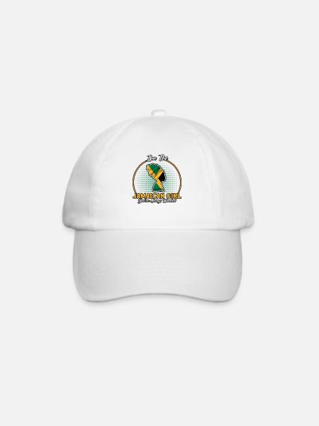 Jamaika Jamaikanische Flagge Geschenk - Baseballkappe - Weiß/Weiß