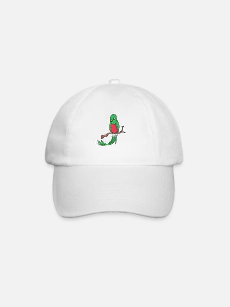 Kawaii Quetzal - Baseballkappe - Weiß/Weiß