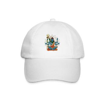 Hindu Gott - Shiva - Baseballkappe - Weiß/Weiß - Vorne