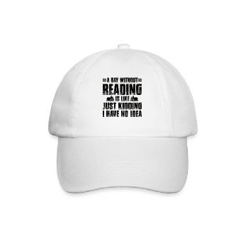 Bücher Lesen - Baseballkappe - Weiß/Weiß - Vorne