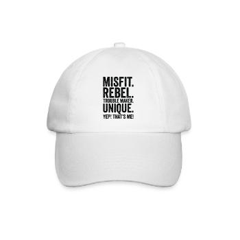Positivität Außenseiter Dichter Poesie - Baseballkappe - Weiß/Weiß - Vorne