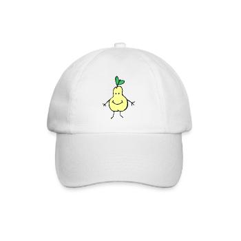 Eine lächelnde Birne - Baseballkappe - Weiß/Weiß - Vorne
