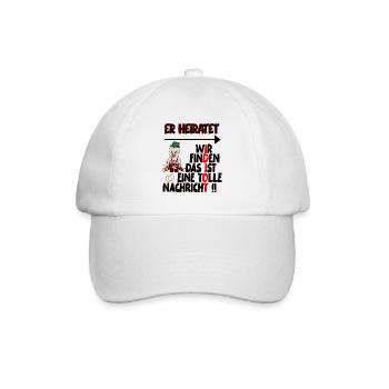 poltern Er heiratet - Baseballkappe - Weiß/Weiß - Vorne