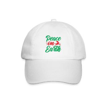 Frieden auf Erden - Weihnachtshumor - Baseballkappe - Weiß/Weiß - Vorne