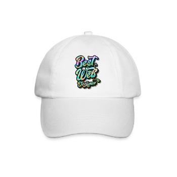 Best Web Designer - Baseballkappe - Weiß/Weiß - Vorne